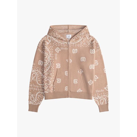 Rhude Men's Bandana Knit Zip-Up - Picture 1 of 2